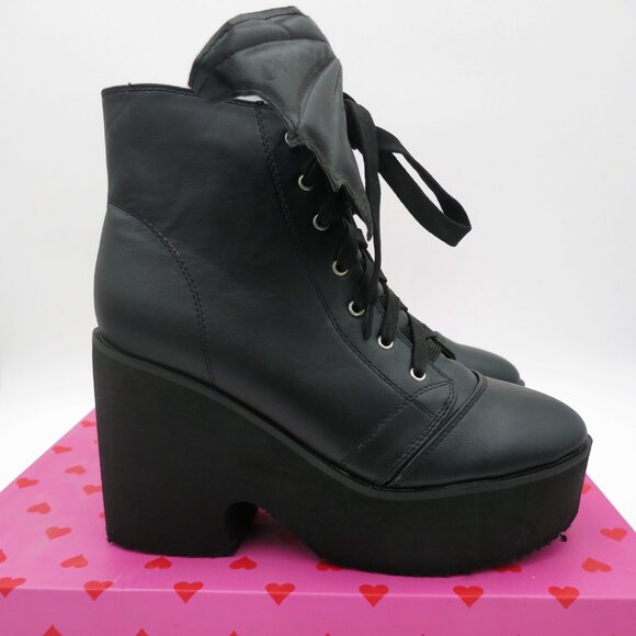 Iron Fist Bat Wing Platform Ankle Boot US 9 EU 40 NIB Halloween Goth - Picture 10 of 15